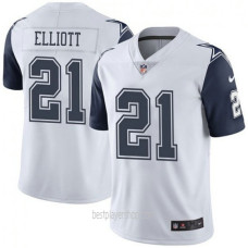 Ezekiel Elliott Dallas Cowboys Mens Authentic Color Rush White Jersey Bestplayer